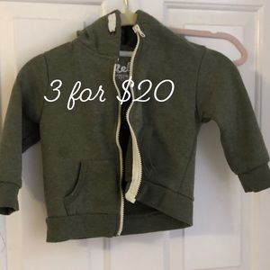 Rebel Army green zip hoodie 2-3y 3itemsfor$20